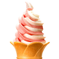 ソフトアイスクリーム（バニラ＆ストロベリー）のイメージ